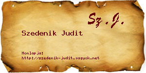 Szedenik Judit névjegykártya