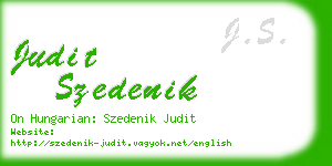 judit szedenik business card